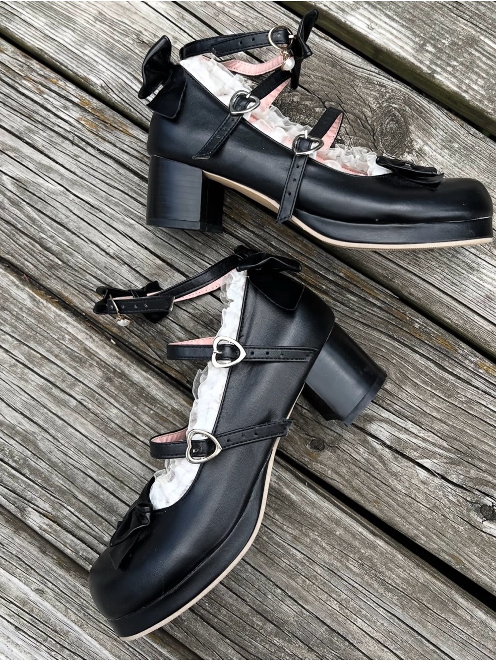 Black Bow Mary Jane Heels - Women - Picture 2 of 5